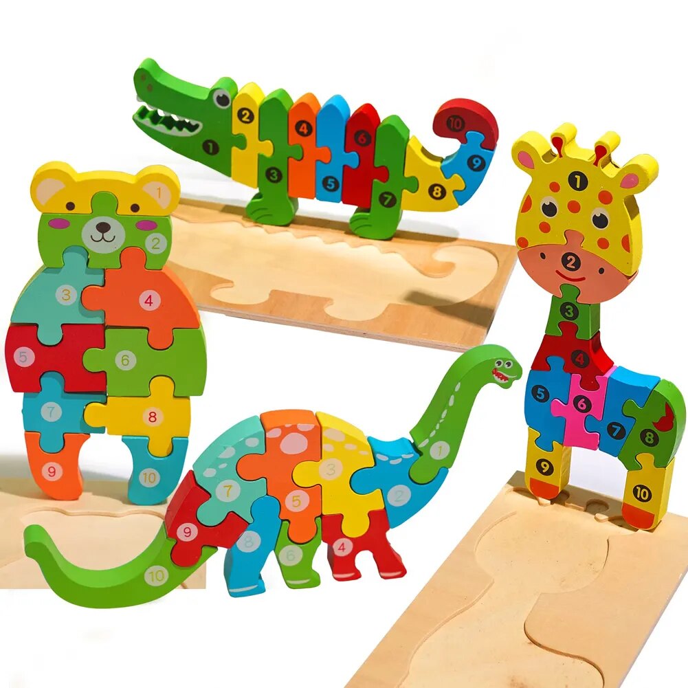 Puzzles en bois (lot de 4)